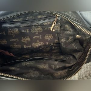 Juicy couture black leather tote bag